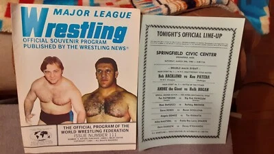 VINTAGE WWF WRESTLING PROGRAM SPRINGFIELD MA W/ LINE UP SPECIAL GRUDGE MATCH - Imagem 1 de 3