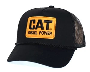 Gorra eléctrica Cat Diesel Caterpillar negra sombrero de camionero Smokey and the bandit película - Imagen 1 de 2