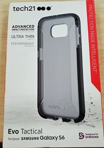 NEW Tech21 Evo Tactical Case for Galaxy S6 (Smokey/Black) - Picture 1 of 3
