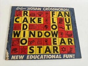 Vintage 1954 Walzer's Jigsaw Crosswords - Free Shipping - Picture 1 of 8