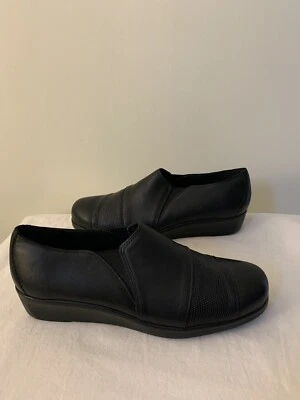 Zapatos SAS Mujer 9.5 Negro Lagarto Nora Mocasín Sin Cordones Cuero Trípode Comodidad Foto 1 de 4