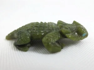 Horned Toad Zuni Fetish Signed Fabian Cheama Native American Stone Carving - Picture 1 of 8