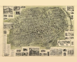 Karte von Allentown Pennsylvania 1901 - Bild 1 von 3