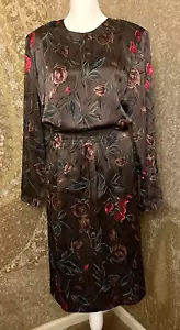 Vtg. Carlisle 100% Silk Floral Old Money Quiet Luxury Skirt & Top Set Sz. 10/12 - Picture 1 of 12