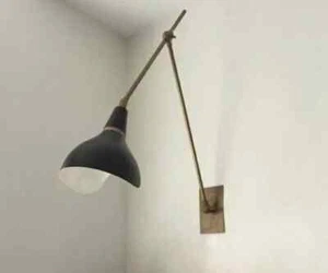 Sputnik Wall Sconce Fixture Kitchen Antique Lamp Mid Century Lights Black Matte - Picture 1 of 6