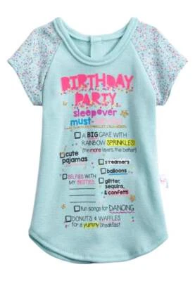 Justice for Girls Blue Birthday Sleepover Nightgown~Size 14~NWT - Image 1 of 2