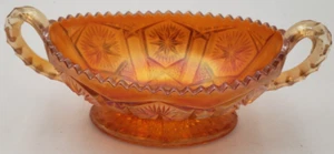 Vintage Imperial Star and File Marigold Carnival Glass Bowl CL - Picture 1 of 4