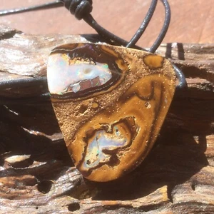 Australian Red Yowah Nut Opal Pendant “Grounding Stone, Overcomes Negativity” - Picture 1 of 12