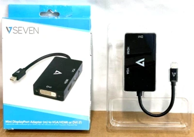 V7 Mini DisplayPort to VGA/DVI/HDMI Adapter V7MDP-VGADVIHDMI-1N ✅❤️️✅❤️️ - Image 1 of 4