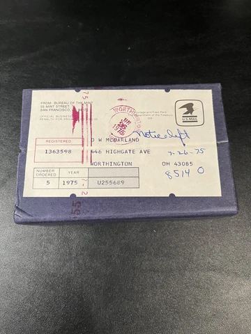 1975 S Proof Set Factory Sealed Unopened Box 5 Sets RARE No S Unsearched Cover