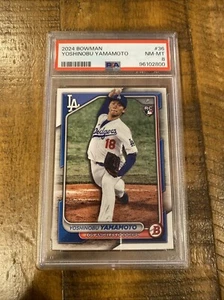 2024 Bowman - #36 Yoshinobu Yamamoto Rookie Card (RC) PSA 8 - Picture 1 of 2
