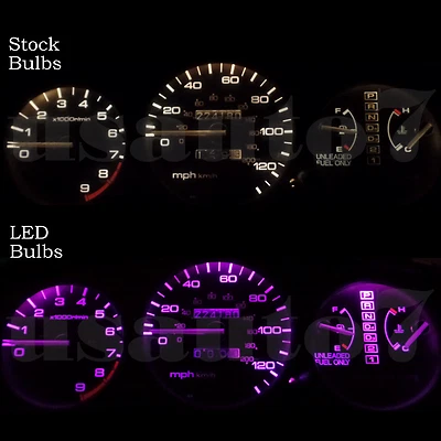 Dash Instrument Cluster Gauge PINK LED LIGHTS BULBS KIT Fits 86-89 Acura Integra - Image 1 of 4