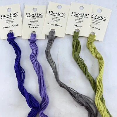 Classic Colorworks Lot Of 5 5 Yards Each Threads Floss Needlepoint Cross Stitch - Image 1 of 4