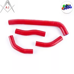 Red For Honda CRF250R 2010-2013 2011 2012 Silicone Radiator Coolant Hoses Kit - Picture 1 of 4