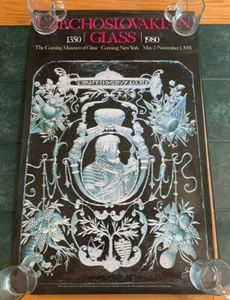 1981 CORNING MUSEUM OF GLASS CZECHOSLOVAKIAN GLASS PRAGUE EXHIBIT POSTER RARE - Bild 1 von 10