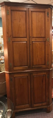 18th c. American Walnut Corner Cupboard Cover