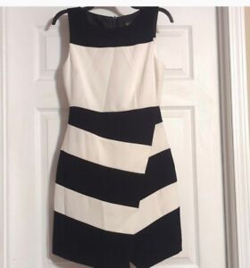 NWT Womens Laundry By Shelli Segal Dress Black And White Size 4