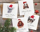 Dog Personalised Christmas card, incenvelopes Cockapoo, French Bulldog (SQ)