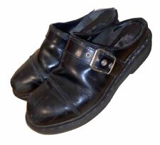 Doc Martens Clogs Mule England Vintage Buckle 90’s Size 9 W Black Leather RARE