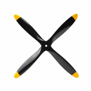 4 Blade 15x8inch Black +Yellow Propeller CW Beech Wooden Prop for RC model - Picture 1 of 6