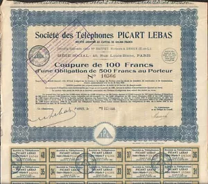 Obligationsausfall: PICART LEBAS (O) Telefone - Bild 1 von 1