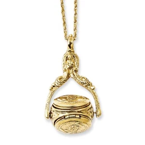 Gold-tone 3 Locket 30in Necklace; 30 inch - Picture 1 of 5