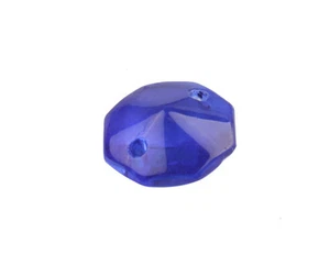 50PCS 2 Holes Crystal Glass Octagon Chandelier Parts - Picture 1 of 17