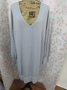 AS YOU WISH, WOMEN'S NEW GRAY POLY BL V-NECK LONG SLEEVED TUNIC BLOUSE, SIZE 1X - Picture 1 of 9