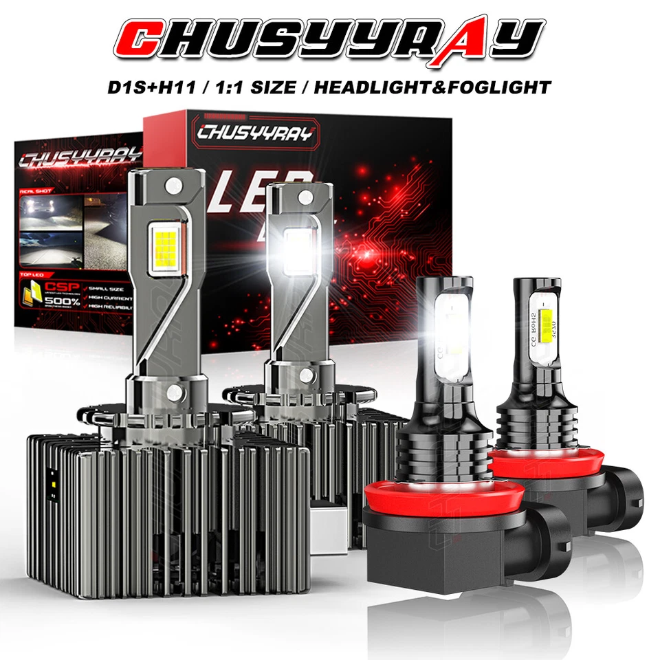 Передние светодиодные фары ближнего света для BMW 535i 2008-2010 4x + противотуманные лампы 38000 лм - Изображение 1 из 4