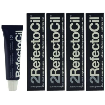 RefectoCil 2 Blue Black blauschwarz 4 x 15 ml Augenbrauenfarbe & Wimpernfarbe Se - Bild 1 von 2