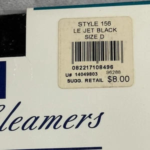 VNTG Givenchy Body Gleamers 156 Jet Black Sheer Leg Control Top Pantyhose Size D - Picture 1 of 4