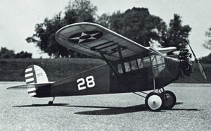 Model Airplane Plans (FF-RC): FAIRCHILD 51 1/12 Scale 44" for .074-.10 Engine - Picture 1 of 2