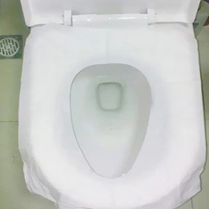 New disposable toilet seat covers 10pcs flushable hygienic paper travel pack SL - Picture 1 of 9