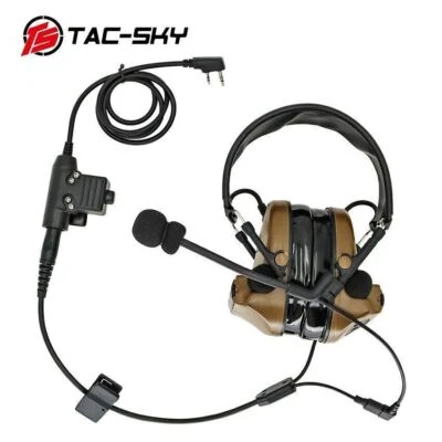 TAC-SKY Y Cable + Comtac Microphone + U94 PTT for IPSC Comtac I II III/Peltor - Image 1 of 4