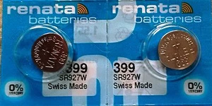 399 RENATA SR927W (2piece) Watch Battery Authorized Seller Free Shipping - Picture 1 of 4