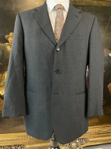 VTG Hugo Boss 38S USA MADE Einstein/Sigma Gray 100% Wool 3Btn Blazer Jacket - Picture 1 of 12