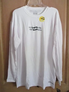 NEW* Billabong Mens S RASH GUARD SWIMSUIT TOP CoverUp 50+ UV Protection White - Picture 1 of 4