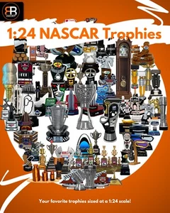 NASCAR Diecast 1/24 Scale Trophies Champion Martinsville Bristol Darlington  - Picture 1 of 120