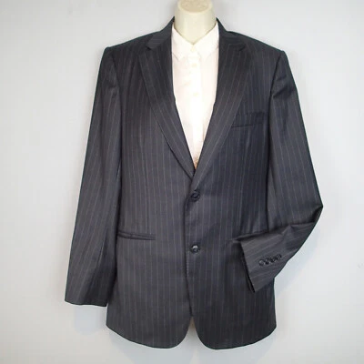Paul Stuart Men's Wool Charcoal Gray Pinstriped Blazer Sport Coat Jacket 38 L  - Image 1 of 4