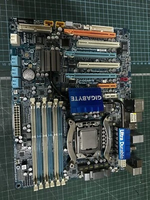 Gigabyte GA-EX58-UD4P Mother board, i7-928 Processor - Image 1 of 4