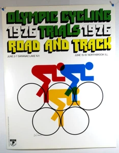 3 Pack Vintage Cycling Poster 1976 - Olympic Cycling Trials Road/Track 1976 - Picture 1 of 3