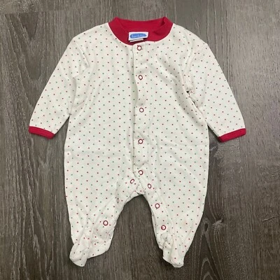 Bon Bebe Boys One-Piece Footed Pajamas Stars Holiday Christmas Size 0-3 months - Image 1 of 4