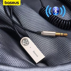 Baseus USB Bluetooth 3.5mm AUX Audio Adapter Cable Car Home PC Wireless Receiver - Picture 1 of 9