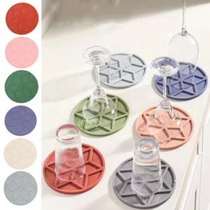 5Pcs Table Mats Dining Placemat Silicone Mats Insulation Tableware Mat Round AU - Picture 1 of 23