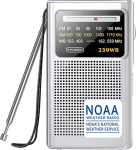 【NEW】GREADIO NOAA WEATHER RADIO,AM/FM BATTERY OPERATED TRANSISTOR PORTABLE RADIO - Picture 1 of 10