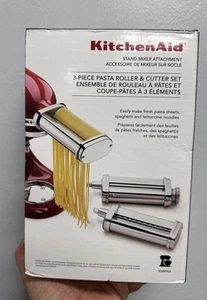 KitchenAid NUOVO 3 Pezzi Set di Rulli e Taglierine per Pasta, KSMPRA (HPB016408) - Foto 1 di 6