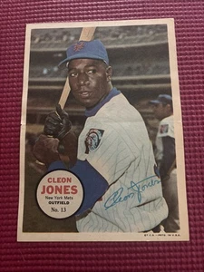 Cleon JONES 1967 Topps # 13 Poster Insert Vintage Miracle New York Mets EX-MT - Picture 1 of 12
