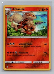 Pokemon SM Base Set Arcanine Reverse Holo Raro #22/149 10830 - Imagen 1 de 2