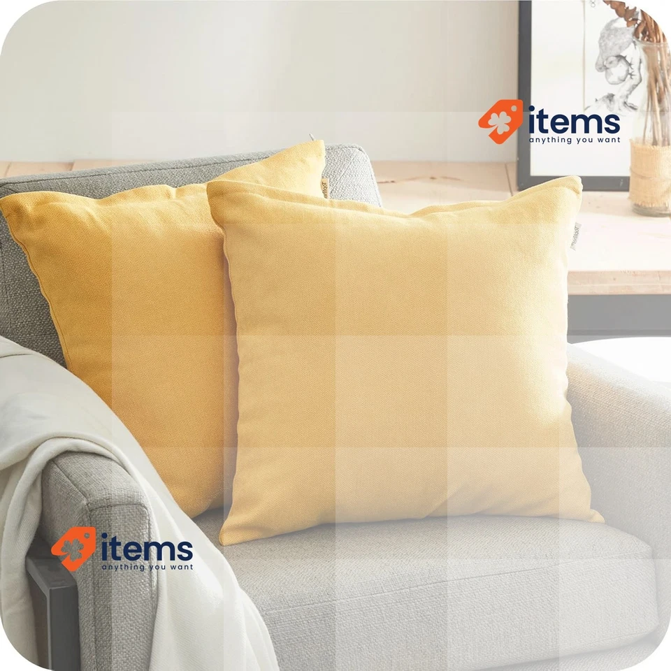 Topfinel Funda de Cojín Decoración Habitación Salón Coche Hogar (Mostaza Yellow) - Imagen 1 de 3