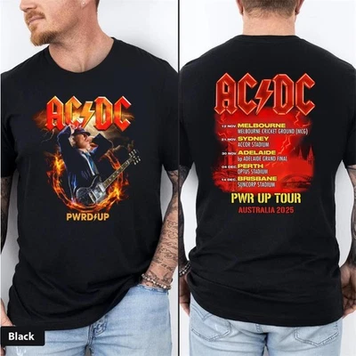 AC/DC Power Up Tour Australia 2025 Shirt -Rock Guitar Legend Concert Tee T-Shirt - image 1 of 4